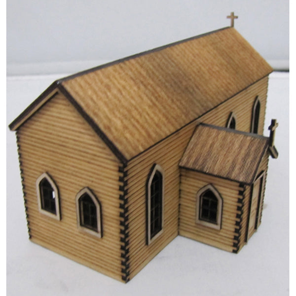Trackside Models Laser Cut Kit - Country Church  - HO Scale