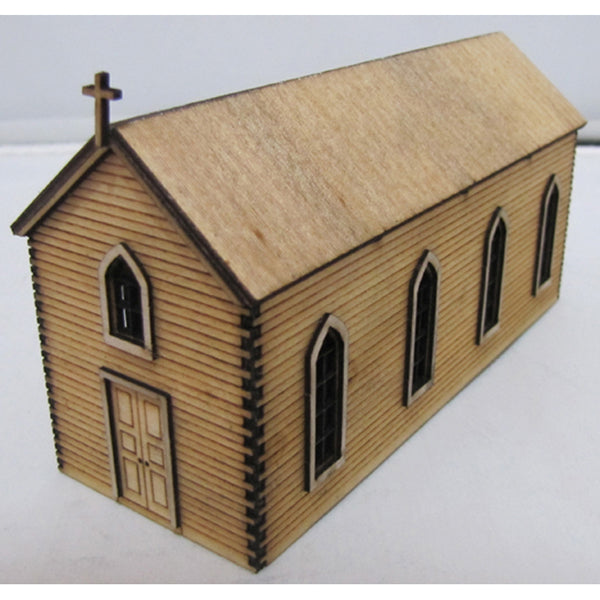 Trackside Models Laser Cut Kit - Country Church  - HO Scale