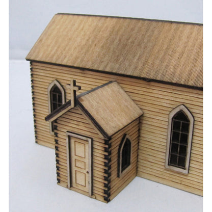 Trackside Models Laser Cut Kit - Country Church  - HO Scale