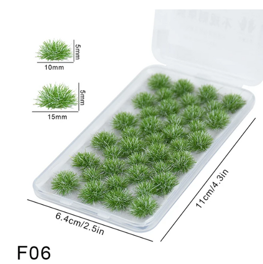 Grass Tufts - Medium Green with White Shoots - F6