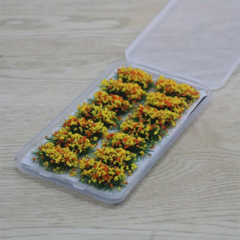 Grass Tufts - Orange Chrysanthemum