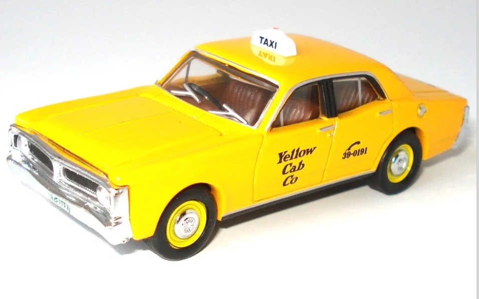 Road Ragers 1:64 XY Falcon Taxi - Yellow Cabs