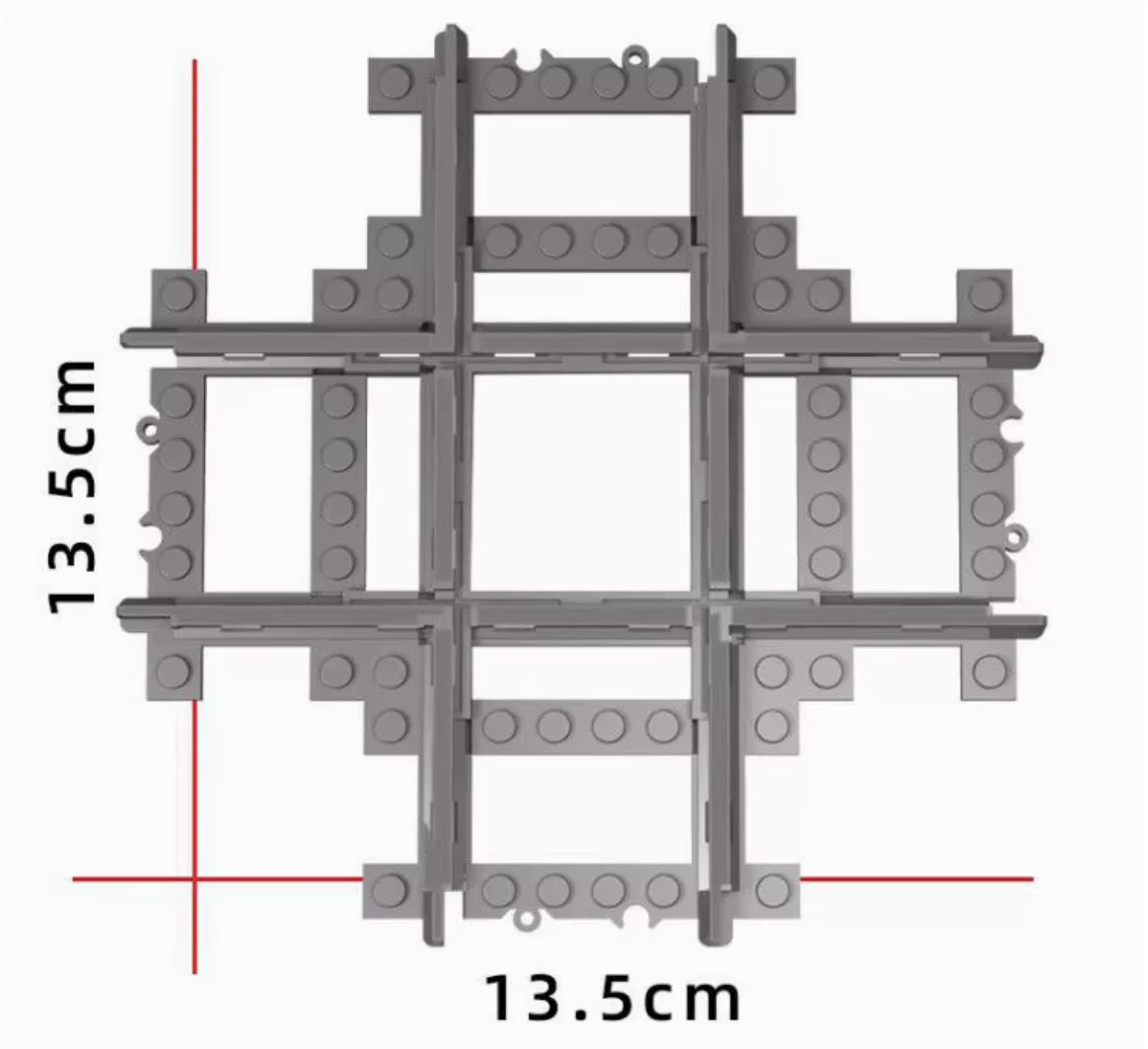 BuildingToys Brick Track - 90 Degree Crossover
