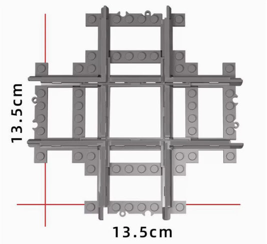 BuildingToys Brick Track - 90 Degree Crossover