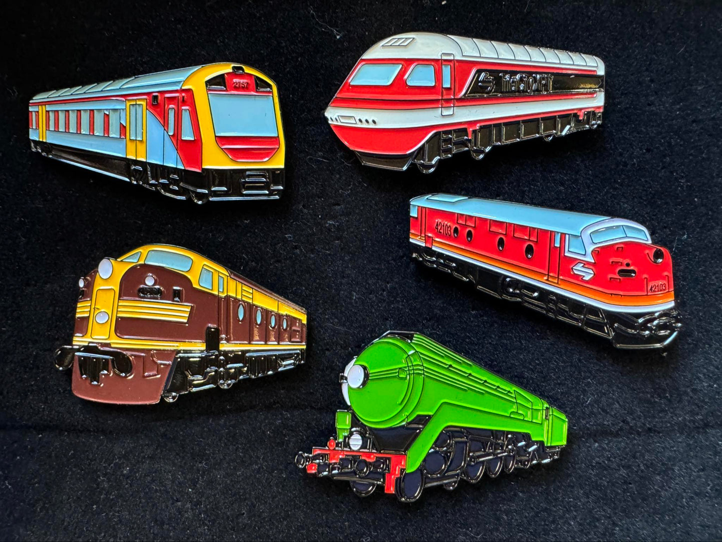 NSW Train Badges - Series 1 - Set of 5