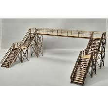 Trackside Models Laser Cut Kit - Dual Track Footbridge - HO Scale