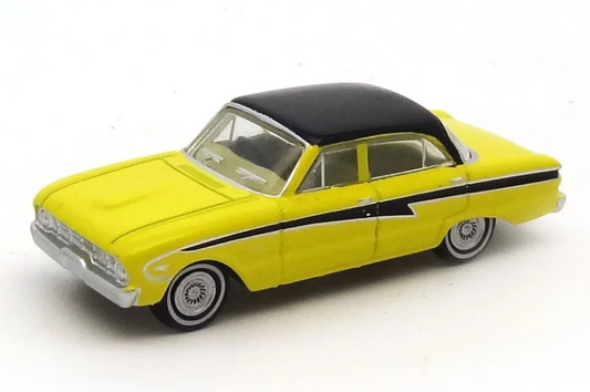 Road Ragers 1:87 1960 XK Falcon Sedan – Acacia Yellow with black roof