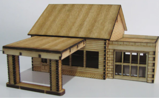 Trackside Models Laser Cut Kit - Service Station - HO Scale